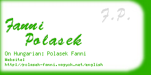 fanni polasek business card